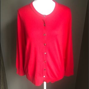 Banana Republic red cardigan